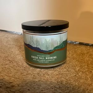 NWT Bath & Body Works Fresh Fall Morning 3 Wick Candle
